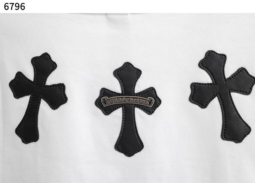 크롬하츠-스틸-십자가-코튼-반팔-라운드-티셔츠-명품 레플리카 미러 SA급
