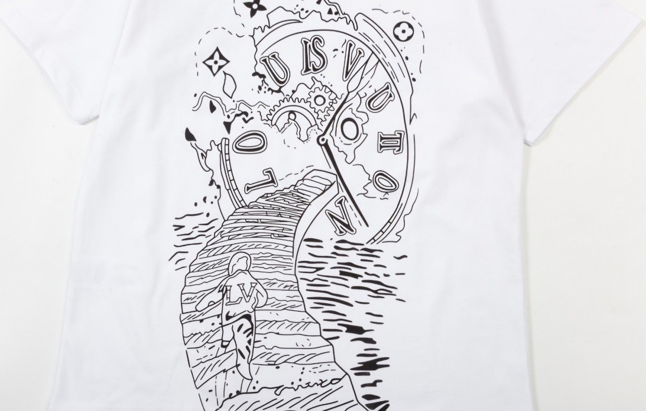 루이비통-디지털-프린팅-logo-티셔츠-1-명품 레플리카 미러 SA급